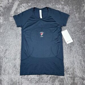 Lululemon Swiftly Tech Short Sleeve 2.0 Women's 6 Navy Dexter Southfield Rowing